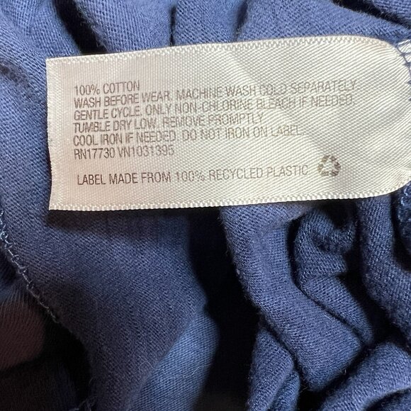 Universal Thread Tee Shirt Women's L Navy & Blue Tie Dye V-Neck Short Sleeve - Picture 8 of 11